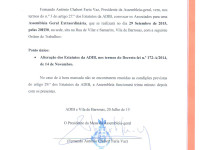 Proposta de alteração dos estatutos da ADIB.