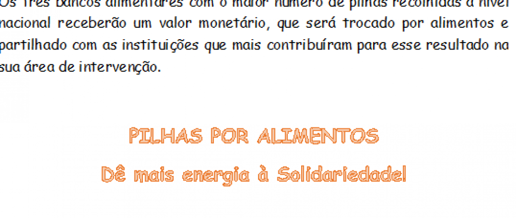 Campanha “Pilhas por Alimentos”